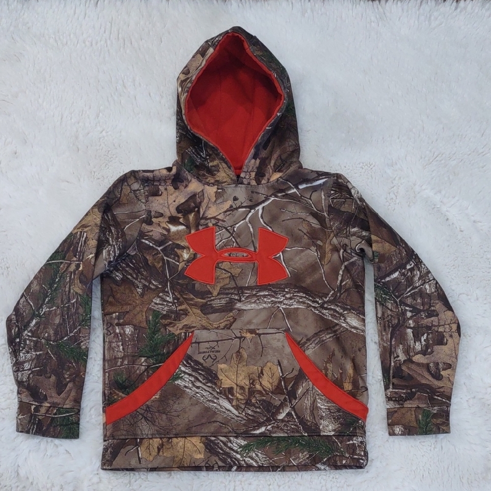 Under Armour Brown and Orange Camo Sweatshirt